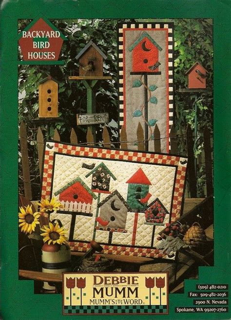 Debbie Mumm Backyard Birdhouses Quilt Pattern Etsy Bird Houses