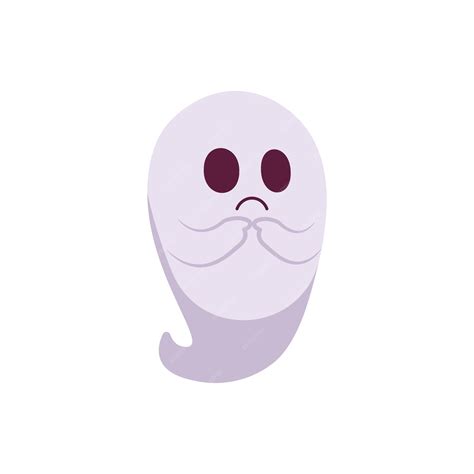premium vector sad ghost illustration