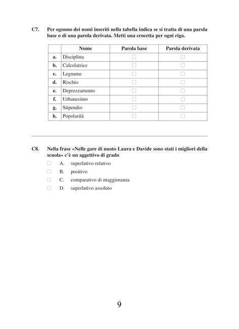 Prove Invalsi Di Grammatica Per La Terza Media Scuola Media Digitale