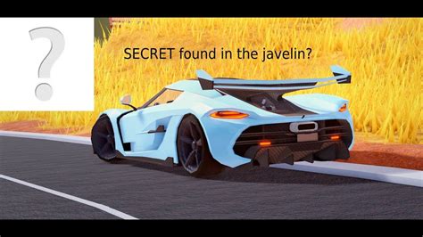 Secret Found In The Javelin Roblox Jailbreak Youtube