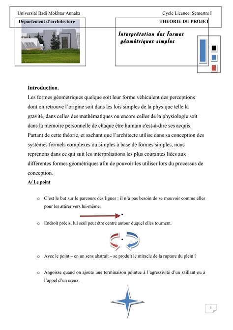 Solution Cours N Interpr Tation Des Formes G Om Triques Simples