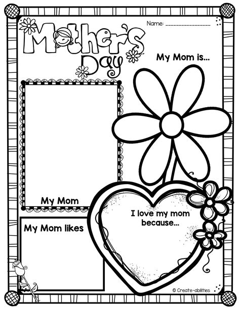 Mother S Day Worksheets Mother S Day Printable Worksheets