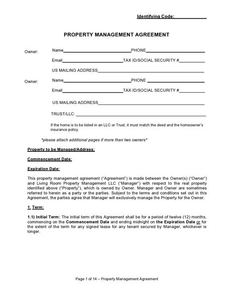 Free Property Management Forms Free Printable Documents