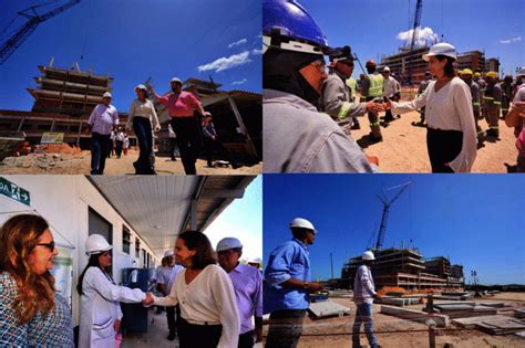 Izolda Cela vistoria obras do Hospital Universitário da UECE