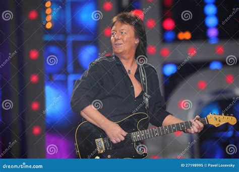 Chris Norman From Group Smokie Playing Guitar Editorial Image Image