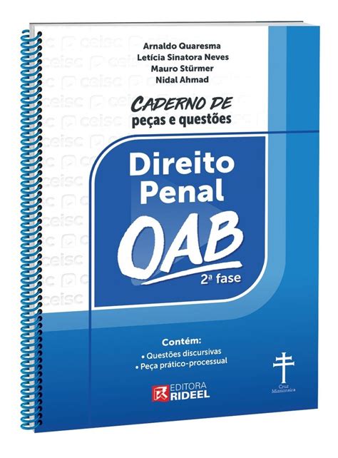 Combo 2ª Fase Penal Ceisc Vade Mecum Penal Caderno De Questões