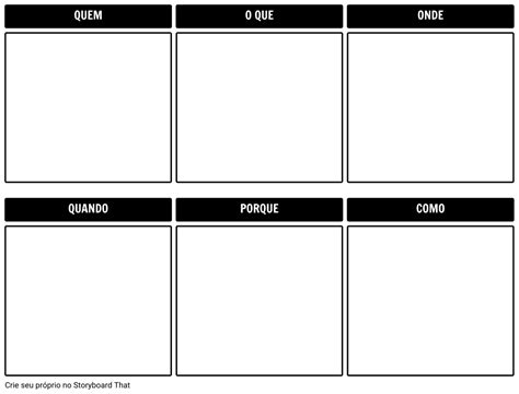 Modelo De 5 Ws E H Storyboard Per Pt Examples