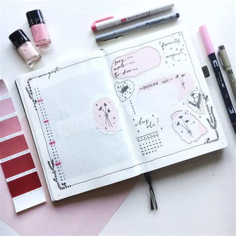 70 Pink Bullet Journal Layout Ideas My Inner Creative