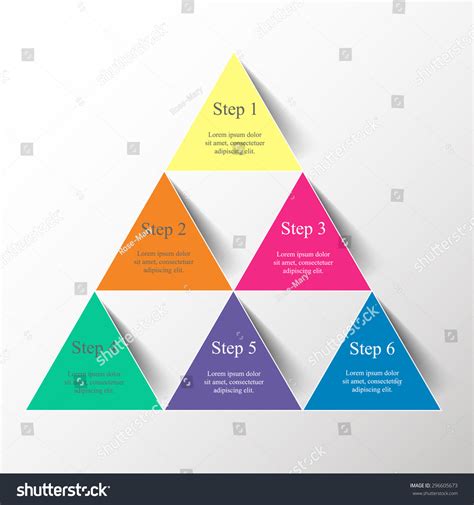 Triangle Template Diagram Graph Presentation Chart Stock Vector ...