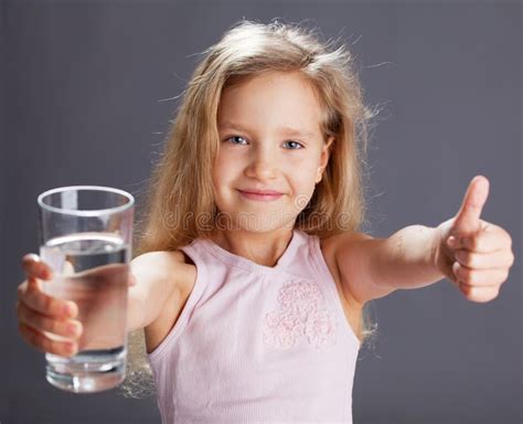 Kid Drinking Water From Glass Stock Image - Image of human, lifestyle ...