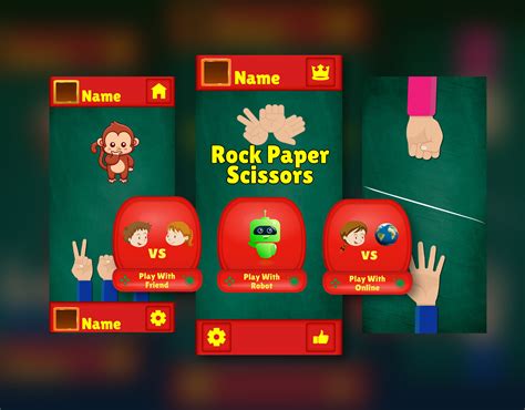 Rock Paper Scissors Game Ui Designs That Captivate Behance