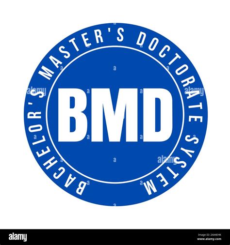 Bmd Bachelors Masters Doctorate System Symbol Icon Stock Photo Alamy