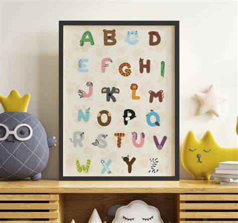 Tier Alphabet Poster für Kinderzimmer TenStickers