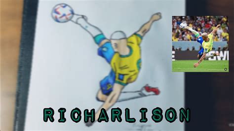 DESENHO DO GOL DE BICICLETA DE RICHARLISON Gol De Bicicleta BRASIL