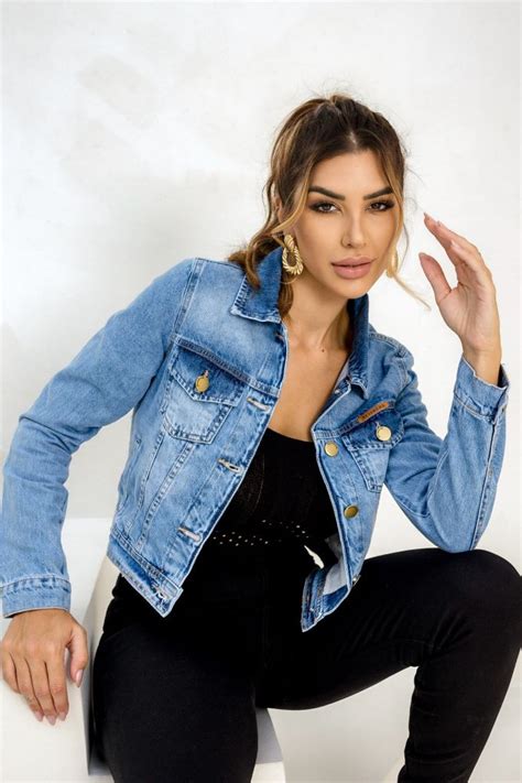 Jaqueta Jeans Atacado Mangas Bufantes Feminina Revanche L Ia