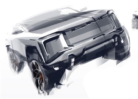 Gm Design Team Releases Futuristic Gmc Pickup Sketch