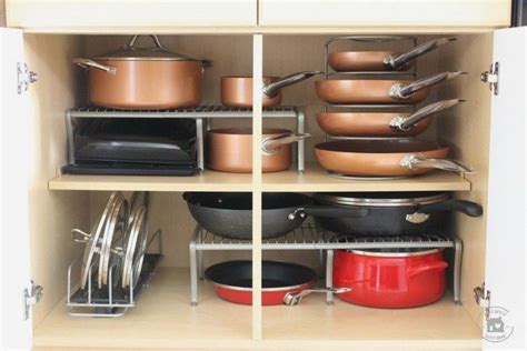 How To Keep Pots And Pans Organized In 2020 Kitchen Hacks Organization Diy Kitchen Storage