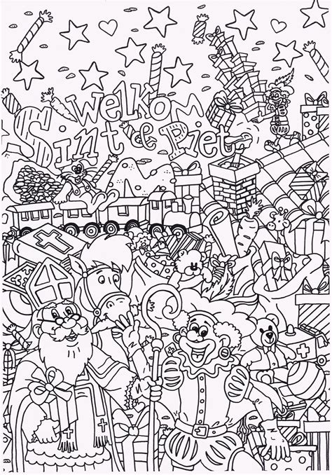 Desenho Para Colorir Bem Vindo Sinterklaas Imagens Gr Tis Para