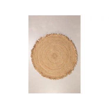 Tapis Rond En Jute Naturel Ondes SKLUM