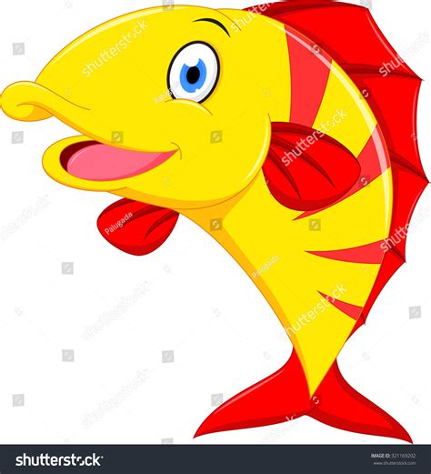 Happy Fish Cartoon Stock Vector Royalty Free 321169202 Shutterstock