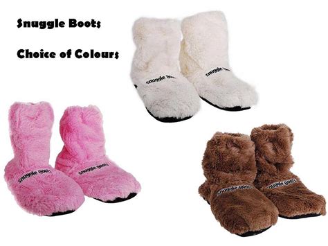 Ladies Snuggle Boots Luxury Microwaveable Heated Fleece Slippers Size 4 ...