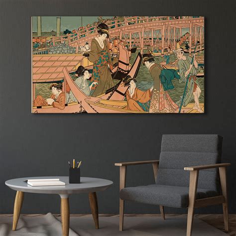 Ukiyo E Tokugawa Japanese Canvas Wall Art Texelprintart Japanese