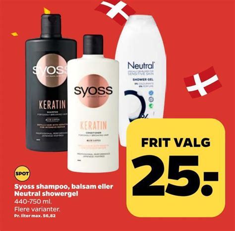 Syoss Shampoo Balsam Eller Neutral Showergel Tilbud Hos Netto