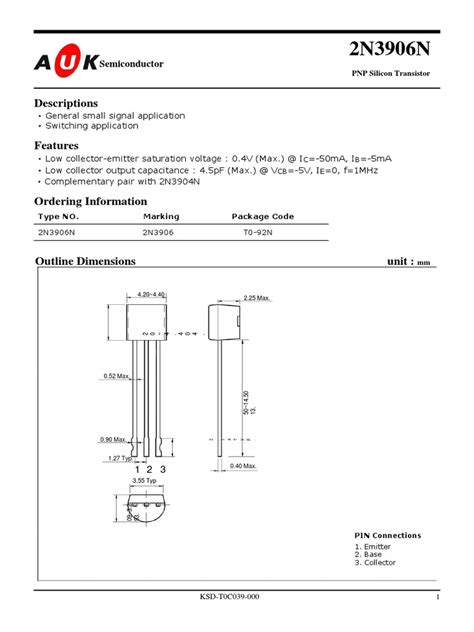 Descriptions: Semiconductor | PDF | Transistor | Electrical Engineering