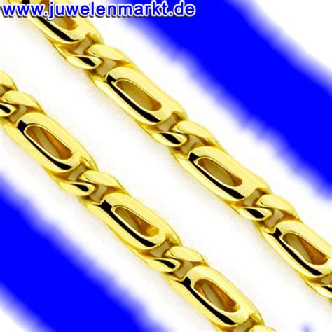 Massive Goldkette Pfauenauge Tigerauge Gelb Gold K2123 Goldkette