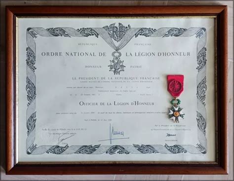 Medaille Legion D Honneur Avec Son Dipl Me Eur Picclick Fr