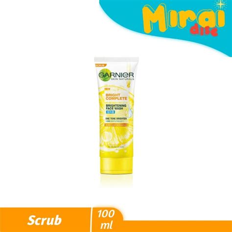 Jual Garnier Bright Complete Vitamin C Face Wash Scrub Brightening Foam