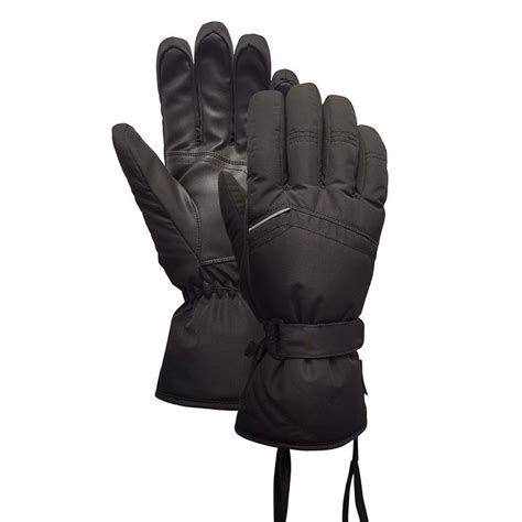 Hysafety Leather Ski Gloves Mens Pu Thinsulate Great Grip For Warmness