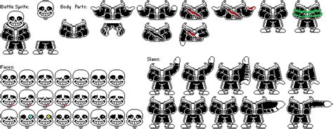 Undertale Sans battle sprite sheet by flambeworm370 on DeviantArt