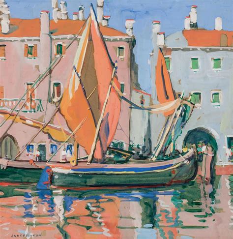 Lot Jane Peterson American 1876 1965 Venice Watercolor And