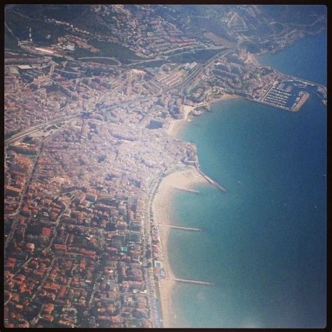 Barcelona From The Sky City Break City Photo Airplane View