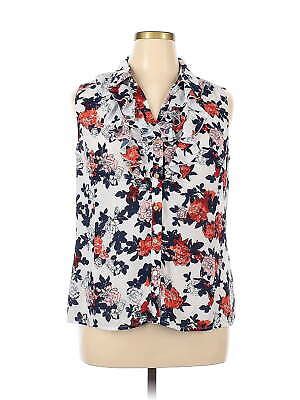 Arthur Levine Women Ivory Sleeveless Blouse XL EBay