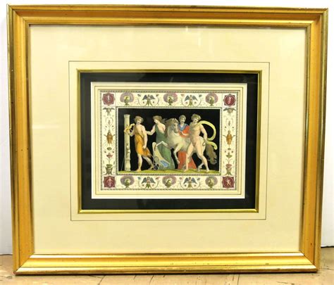 Lot Detail Fine Italian Hand Colored Etching Beautifully Framed With