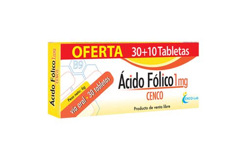 ÁCIDO FÓLICO 1 MG TABLETAS VÍA ORAL