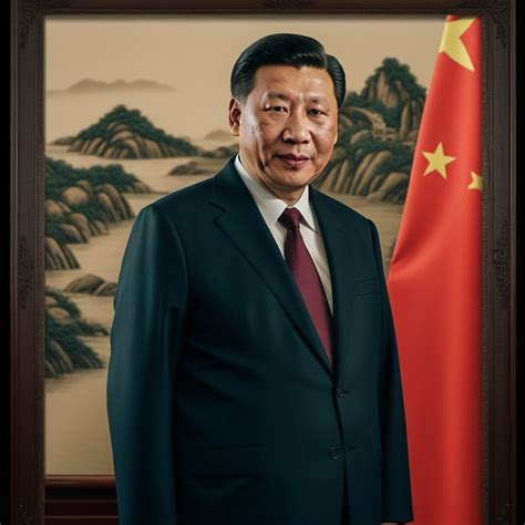 Xi Jinping Detailed Portrait In 4k With Triadic Colors Stable