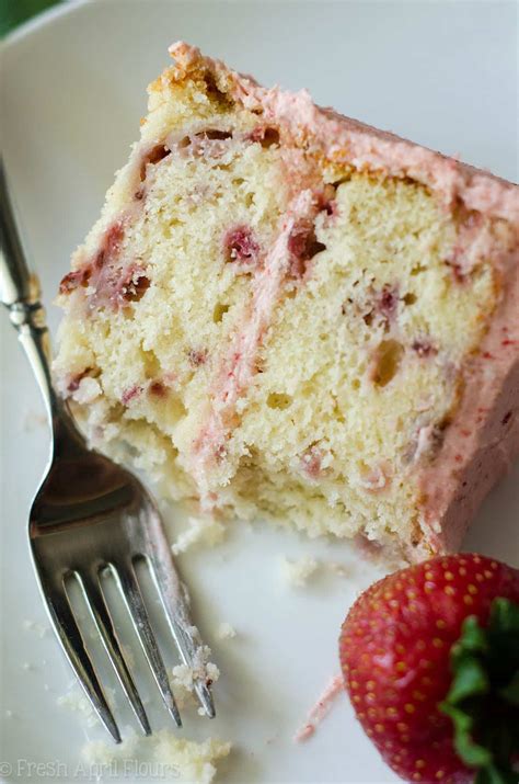 Fresh Strawberry Cake With Strawberry Buttercream