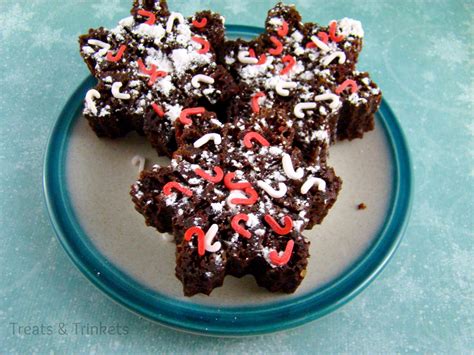 Treats Trinkets Peppermint Hot Cocoa Snowflake Brownies