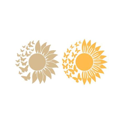 Sunflower Cuttable Design Svg Png Dxf Eps Designs Cricut Etsy