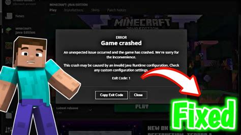 How To Fix Minecraft Exit Code 1 Fix Game Crashed Minecraft YouTube