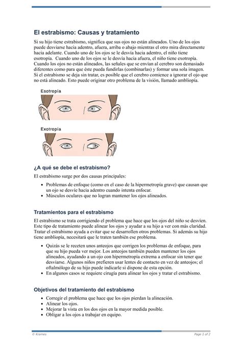 PDF - El estrabismo: Causas y tratamiento - HealthClips Online