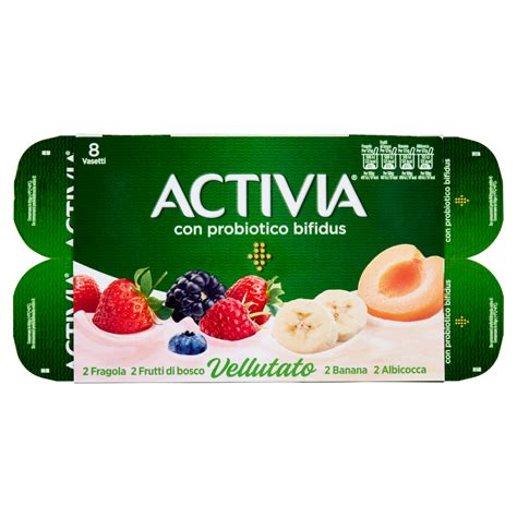 ACTIVIA Vellutato Mix 2 Fragola 2 Banana 2 Frutti Di Bosco 2