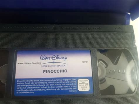 VHS VIDEOKASSETTE PINOCCHIO Special Edition Von Walt Disney