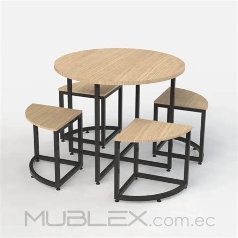 Mesa Para Cafetería Giro Base Negra Mublex Ecuador