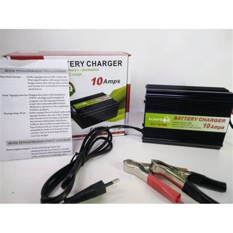 Jual Alat Cas Aki 12V 10 Ampere Sunpro SU 1210B Charger Aki 12V 10A