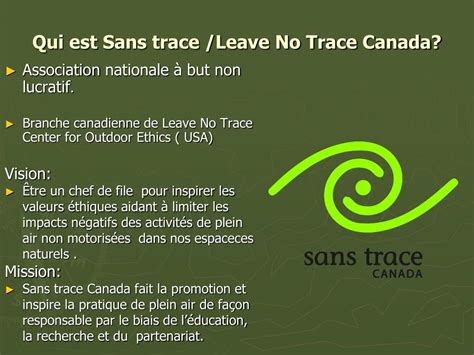 Ppt Qui Est Sans Trace Leave No Trace Canada Powerpoint