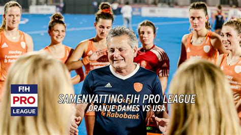 Samenvatting Fih Pro League Dames Usa Nederland Eyecons